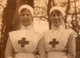 Red Cross Nurses: Sonia Langdon & Kathleen Hay 1916.